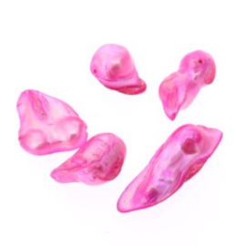 zoetwaterparel nugget paars/roze assortie maten p/25
