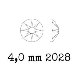 2028 plaksteen 4 mm / SS 16 ruby F (501)  p/50