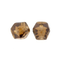 glaskraal rondell 6 x 9 mm smoked topaz p/20