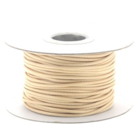 Soft waxkoord / slangenkoord 2mm p/30 meter cream