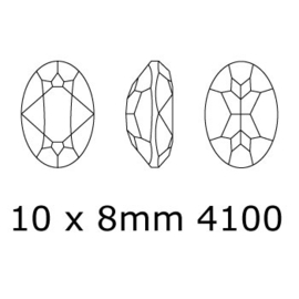 4100 Fancy Stone 12 x10 mm Crystal F (001) p/6