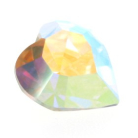 4800 Fancy Stone heart 8.8 x 8 mm crystal AB G (001 AB) p/10