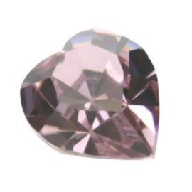 4800 Fancy Stone heart 6.6 x 6 mm light amethyst F (212) p/6