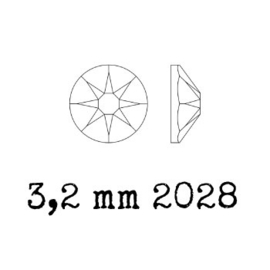 2028 plaksteen 3,2 mm / SS12 siam F (208) p/1440