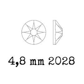 2028 plaksteen 4,8 mm / SS 20 chrysolite F (238)  p/50