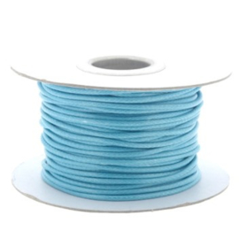 Soft waxkoord / slangenkoord 2mm p/30 meter turquoise