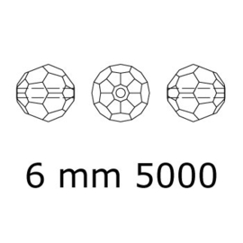 5000 kraal rond facet 6 mm rose AB (209 AB) p/20
