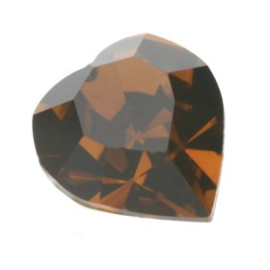 4800 Fancy Stone heart 6.6 x 6 mm smoked topaz F (220) p/6