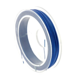 staaldraad 0.38mm nyloncoated blauw p/10 mtr p/5 rolletjes