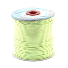 waxkoord 1.5 mm rol p/100 meter licht groen