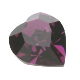 4800 Fancy Stone heart 6.6 x 6 mm amethyst  (204) p/6