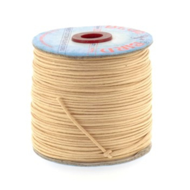 waxkoord 1.5 mm rol p/100 meter beige