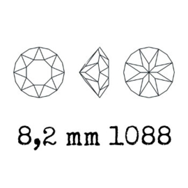 1088 Xirius Chaton puntsteen 8,20 mm / SS 39 tanzanite F (539) p/10