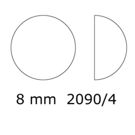 2090/4 plaksteen bol 8 mm Smoked topaz (220)  p/20