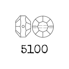 5100 kraal 8 mm crystal AB (001 AB) p/10