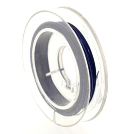 staaldraad 0.38mm nyloncoated donker blauw p/6 mtr p/5 rolletjes