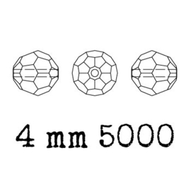 5000 kraal rond facet 4 mm light rose AB (223 AB) p/20