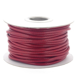 Soft waxkoord / slangenkoord 4mm p/20 meter rood