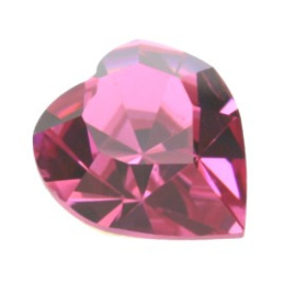 4800 Fancy Stone heart 6.6 x 6 mm rose F (209) p/6