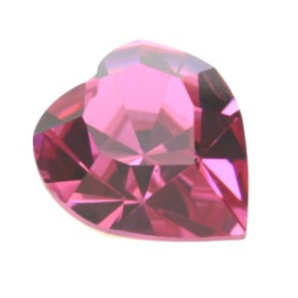 4800 Fancy Stone heart 11 x 10 mm rose F (209) p/6