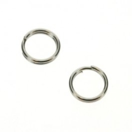 splitring / d-ring 8 mm Rhodium p/100