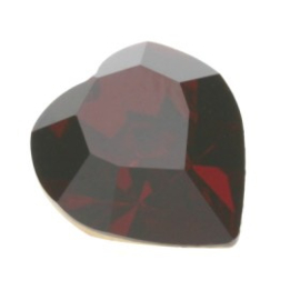 4800 Fancy Stone heart 11 x 10 mm siam F (208) p/6