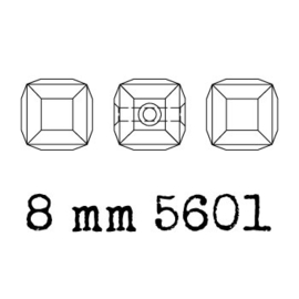 5601 kraal kubus 8 mm fuchsia (502) p/6