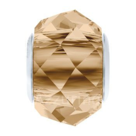 5940 BeCharmed Briolette Bead 14 mm Crystal Golden Shadow (001 GSHA) Steel p/st