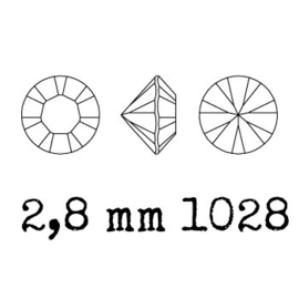 1028 Xilion Chaton puntsteen 2,80 mm / PP 22 amethyst F (204) p/50