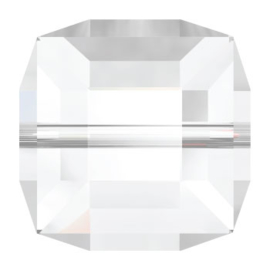 5601 kraal kubus 8 mm crystal AB (001 AB) p/6