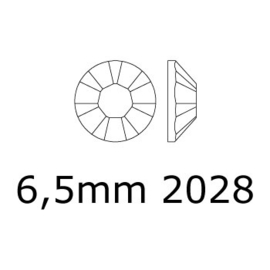 2028 plaksteen 6,5 mm / SS 30 ruby F (501) p/25
