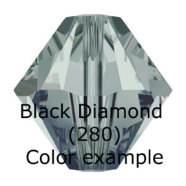 6301 Pendant Biconisch 8 mm Black diamond (215) p/10