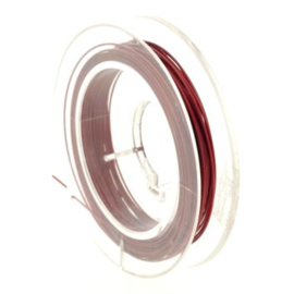 staaldraad 0.38mm nyloncoated rood p/10 mtr p/5 rolletjes