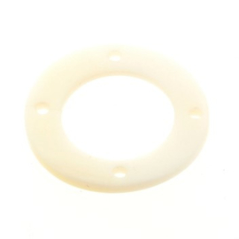 schelp ring 25 mm 4-gaats naturel p/6