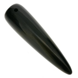 kraal/hanger blackhorn tooth 55 x 14 mm  p/10