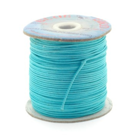 waxkoord 1.5 mm rol p/100 meter turquoise