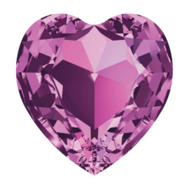 4800 Fancy Stone heart 6.6 x 6 mm amethyst  (204) p/6