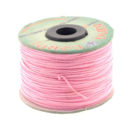 waxkoord 1.0 mm rol p/100 meter licht rose