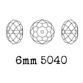 5040 kraal 6 mm briolette crystal ab (001 AB) p/20