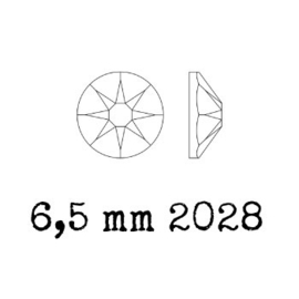2028 plaksteen 6,5 mm / SS 30 siam AB * F (208 AB) p/25