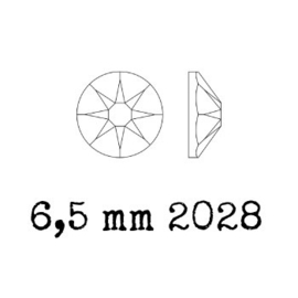 2028 plaksteen 6,5 mm / SS 30 siam F (208) p/25