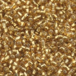 rocailles 12/0 crystal/goud p/500 gram (022)