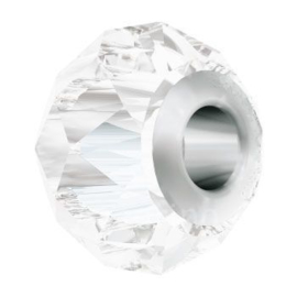 5940 BeCharmed Briolette Bead 14 mm Crystal (001) Steel p/st