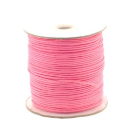 waxkoord 1.5 mm rol p/100 meter roze