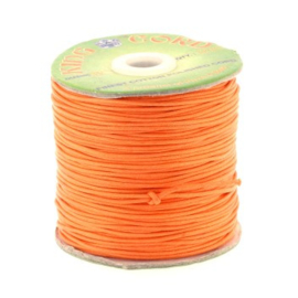 waxkoord 1.5 mm rol p/100 meter oranje