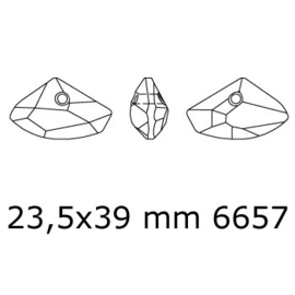6657 Galactic Horizontal hanger 23,5 x 39 cm crystal (001) p/st