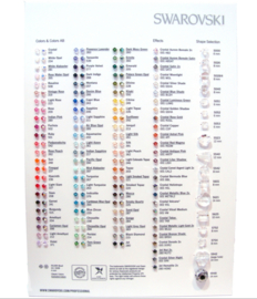 Swarovski Beads Color Chart 2015 (Engels)