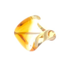 glaskraal  twist 18 x 18 mm handgemaakt topaz