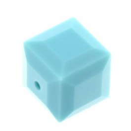 5601 kraal kubus 8 mm turquoise (267) p/6