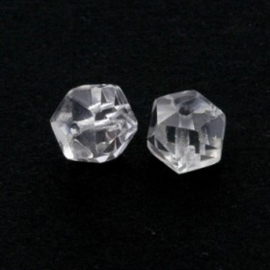 glaskraal rondell 6 x 9 mm crystal p/20